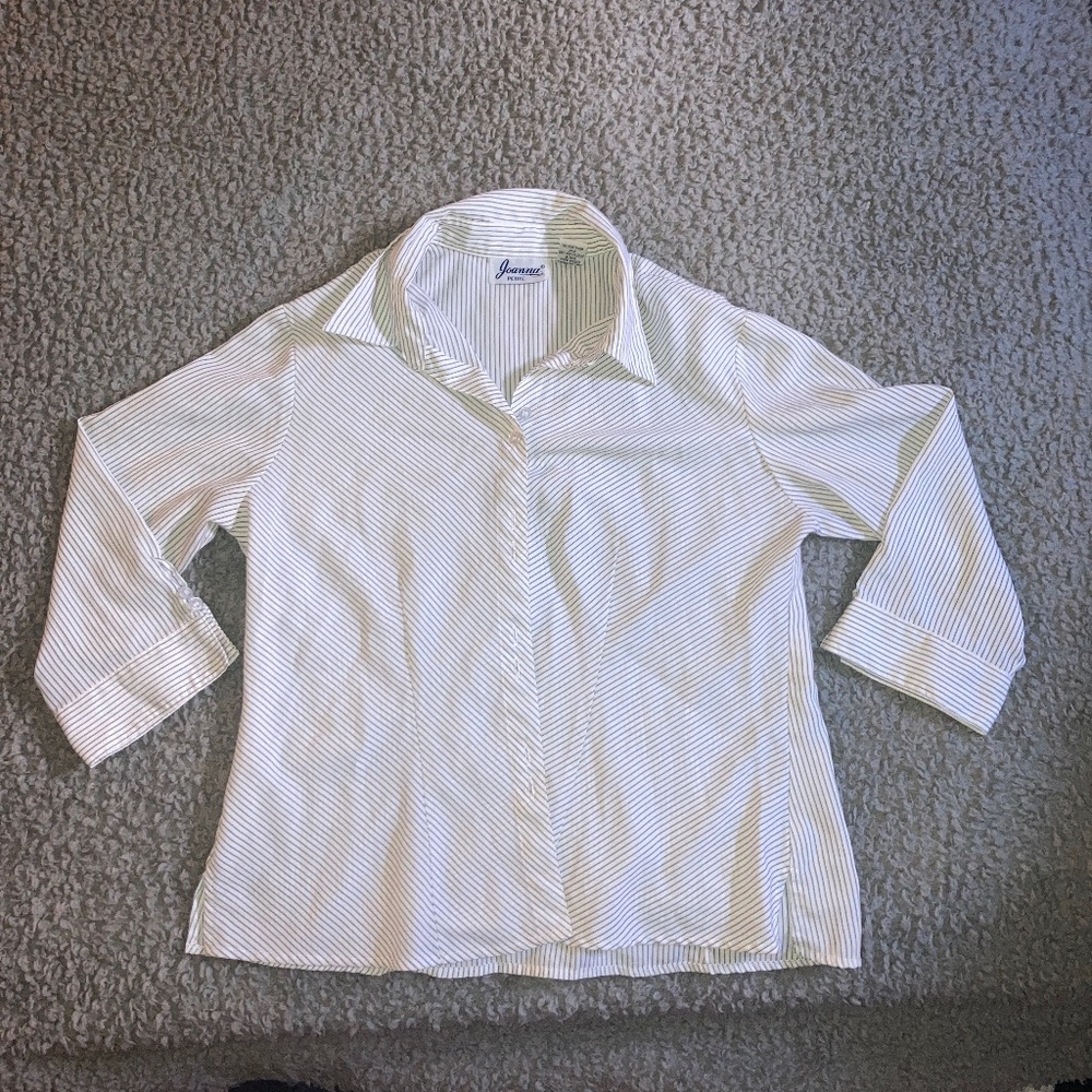 Petite Striped Button-Up